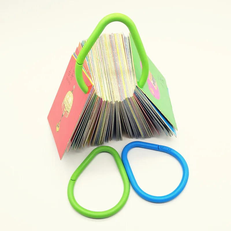 2PCS Double Buckle High Toughness Plastic Opening Ring Card Ring Color Multi-Function Buckle Ring Loose-Leaf Ring Buckle Binder