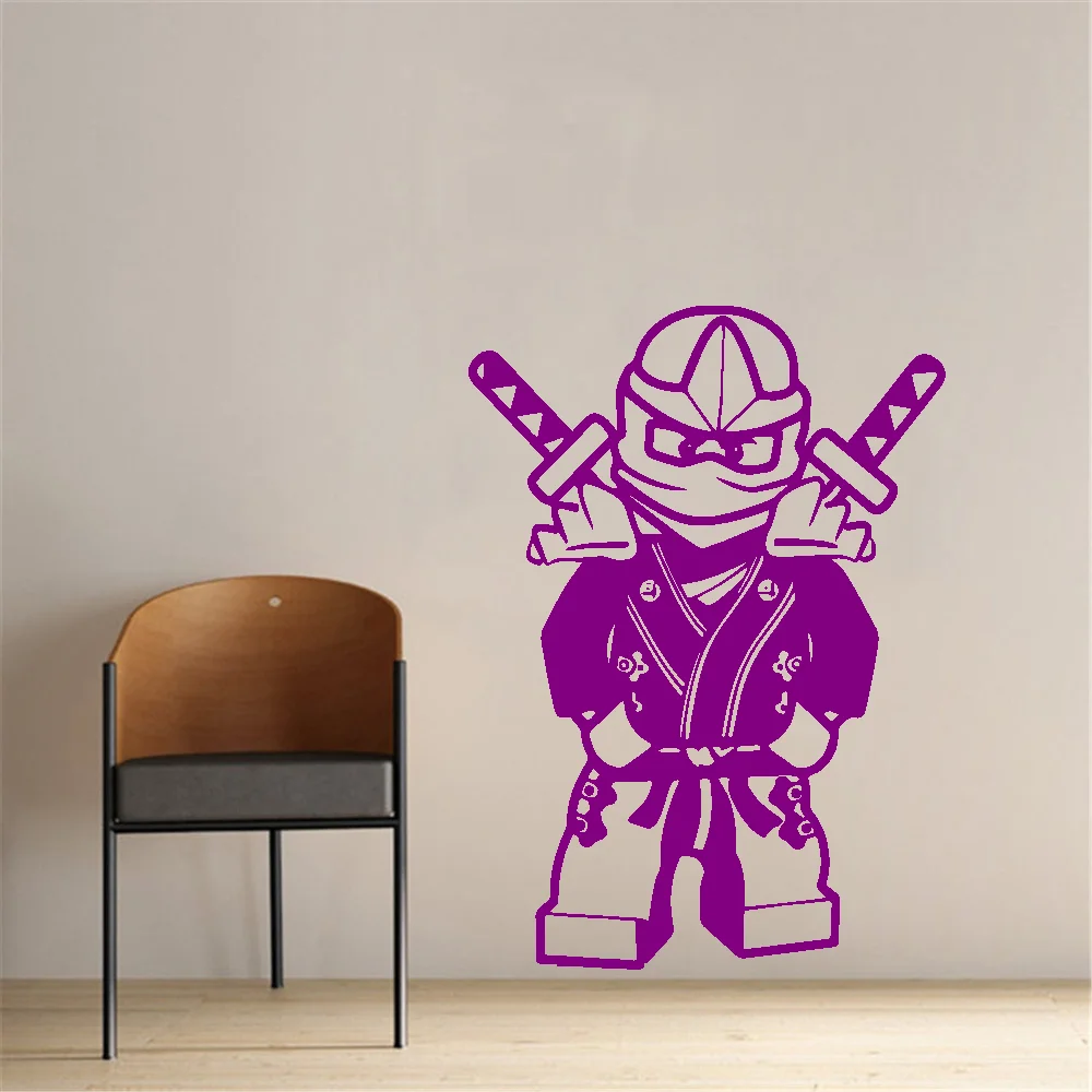 NEW Wall Stickers Ninja Decals For Kids Rooms Sticker Vinyl Wall Art Decal наклейки на стену muursticker