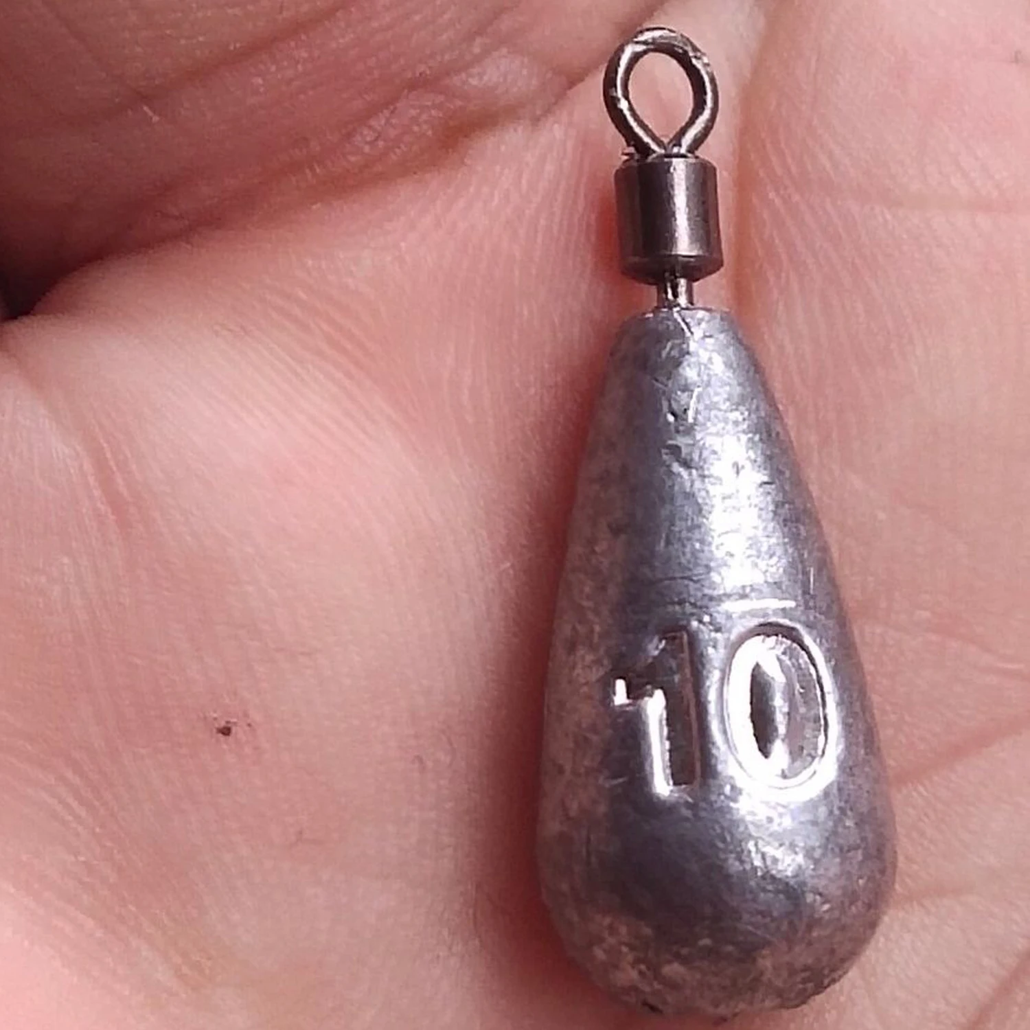 Água Drop Peso Sinker, Equipamento de pesca Acessórios, 3.5g, 5g, 7g, 10g, 14g, 20g, 10pcs por lote