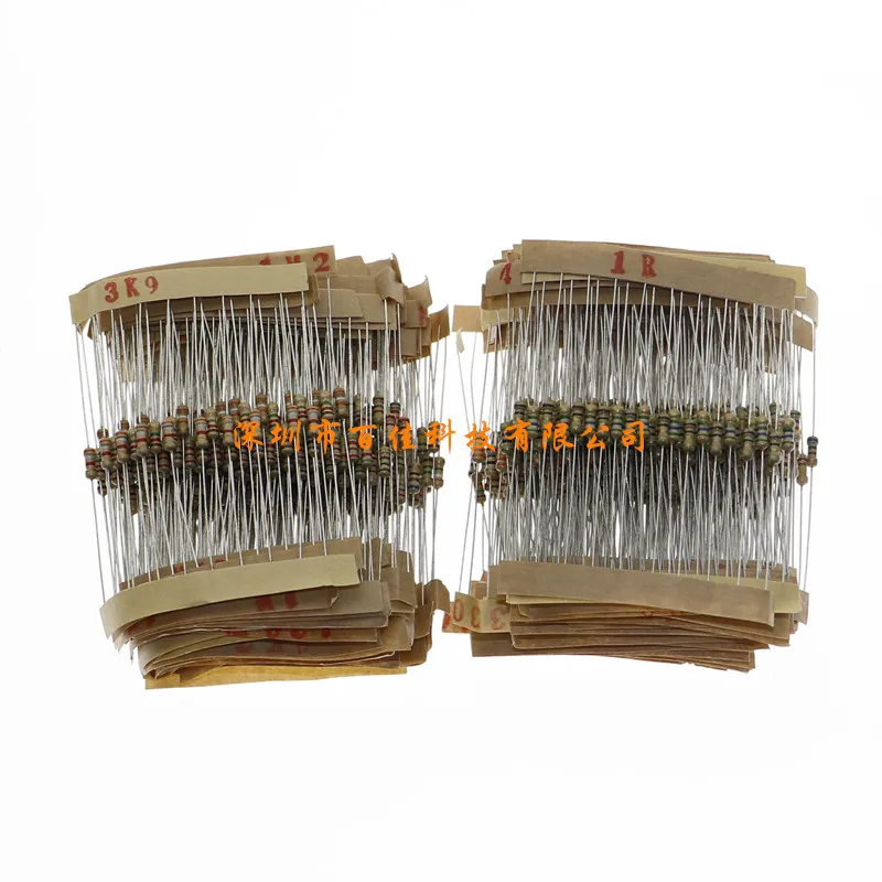 860pcs 1/4W Carbon Film Resistor Pack 86 kinds specifications  Resistance Values (0r-10m) × 10Pcs E12 Element Bag