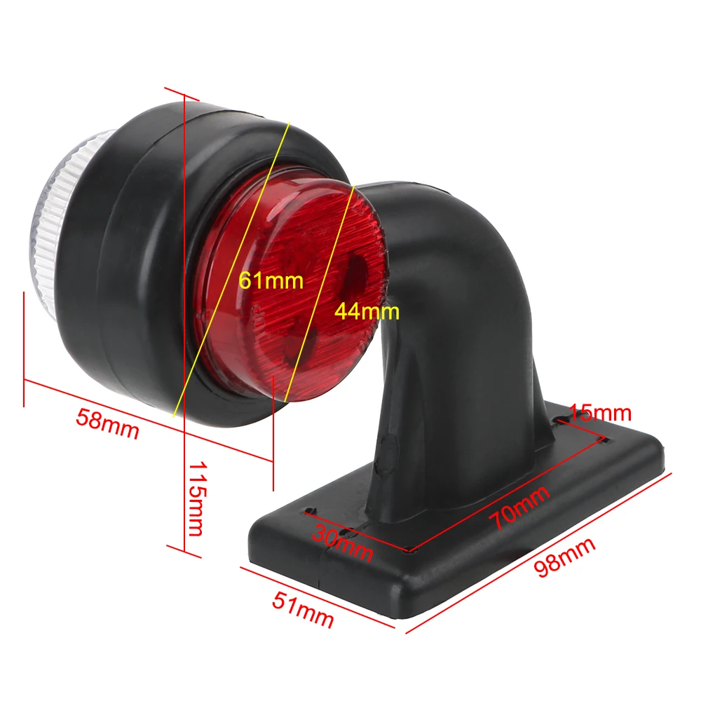 12/24V LED Bên Cột Mốc Đèn Xe Tải Đèn Xe Kéo Chỉ Báo Phanh Đuôi Hội Họa Tiết Rằn Ri Nét Ta 016RAR Dành Cho Các Loại Xe Hạng Nặng nhiệm Vụ Văn Xe Tải