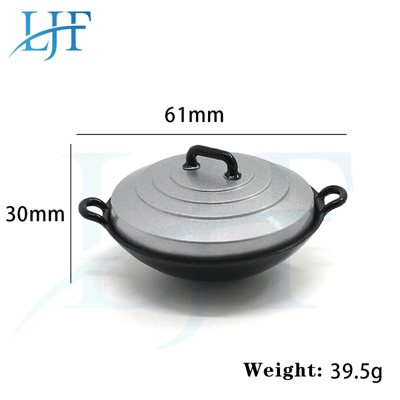 LJF 1 set mini wok with lid and slice for 1/10 RC car TRX4 SCX10 Wraith YIKONG DIY accessories L371