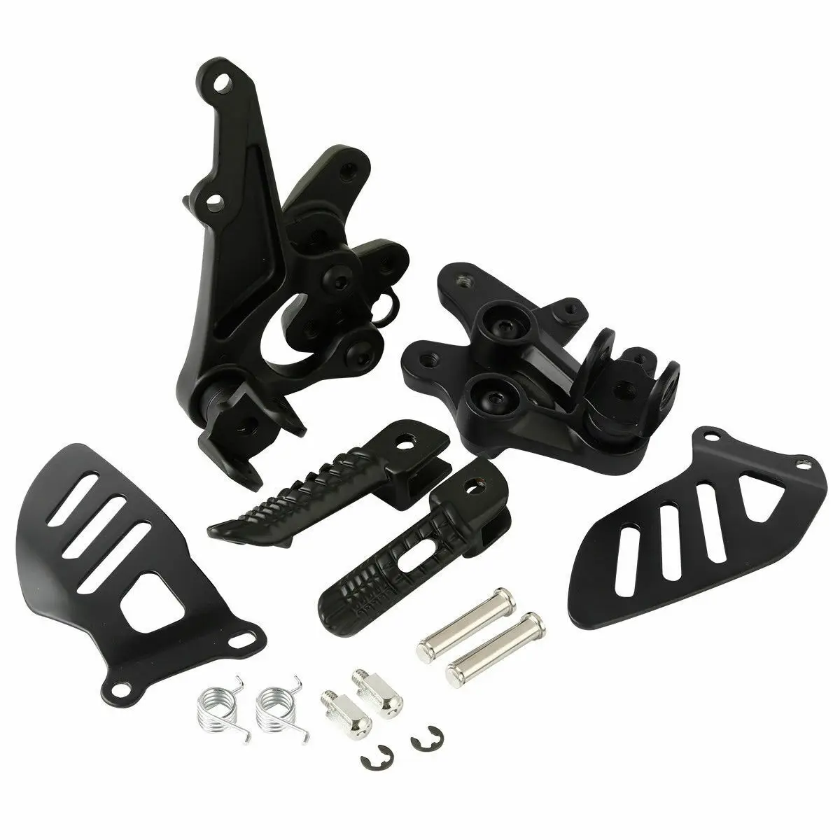 

Motorcycle Black Front Rider Foot Pegs Footrest Bracket Fit For Suzuki GSXR1000 2005-2008 K5 K7