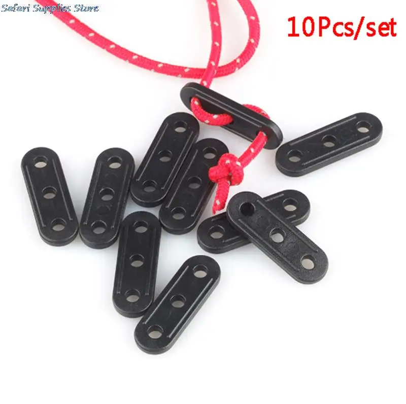 10PCS Tightener Tent Repair Camping Tent Lock Cord Rope Fastener Tensioners Bent Runners Outdoor Camping Accessories