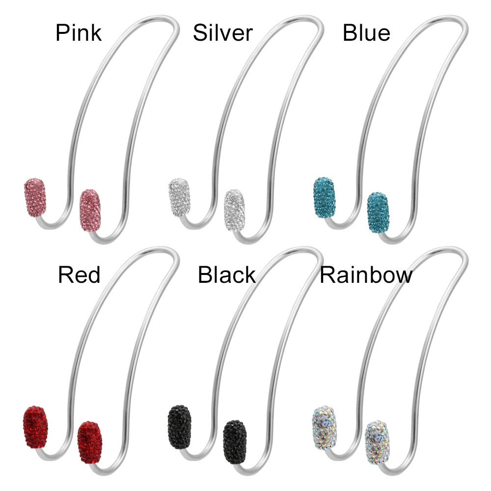 Multi-functional Metal Car Seat Headrest Hanger Bag Bling Diamond Crystal Seat Hook Holder for Bag Purse Cloth Grocery Storage