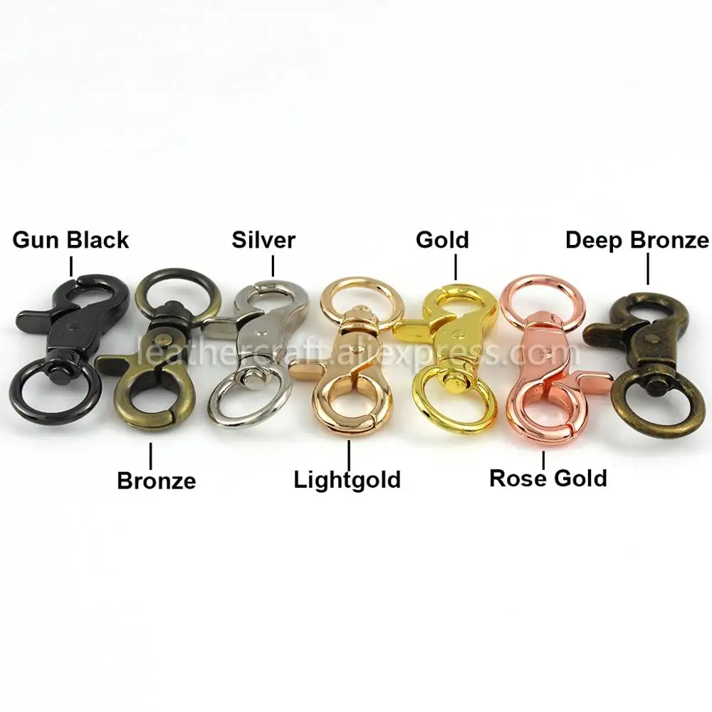 1x Solid Metal Snap Hook Trigger Lobster Clasps Clips Spring Gate Leather Craft Pet Leash Bag Strap Belt Webbing Keychain Hooks