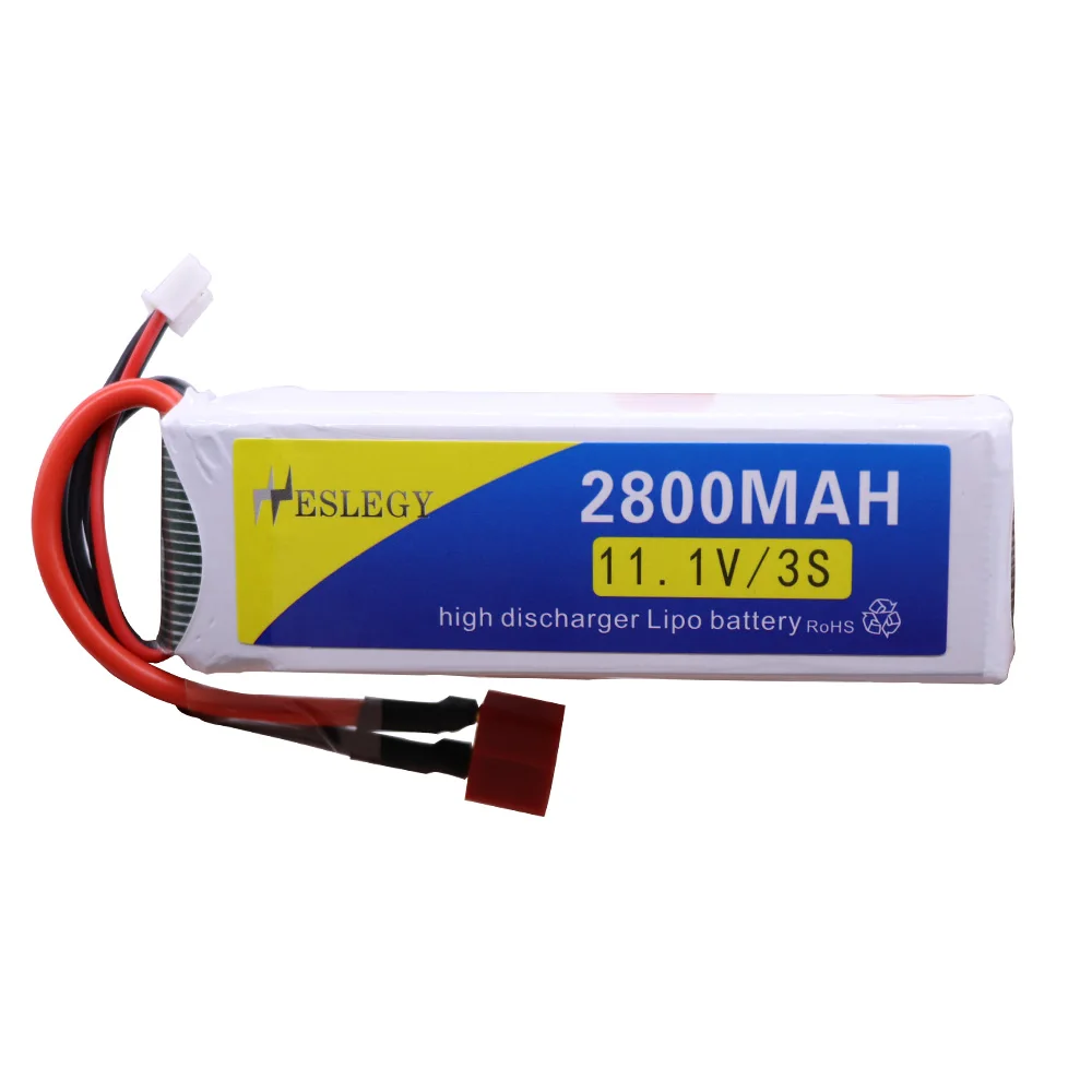 3PCS Upgrade 11.1v 2800maH Lipo Batterry For RC Quodcopter Cars Boats Drone Spare Parts 3S 2200 mah 11.1 V Battery T/banana Plug