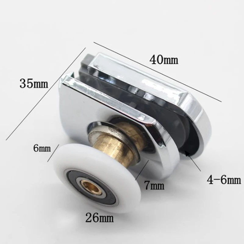 Bathroom Door Rollers Home Pulley Wheels  Glass Sliding Aluminum Door Pulley Shower Room Cabin Replacement Doors Accessories