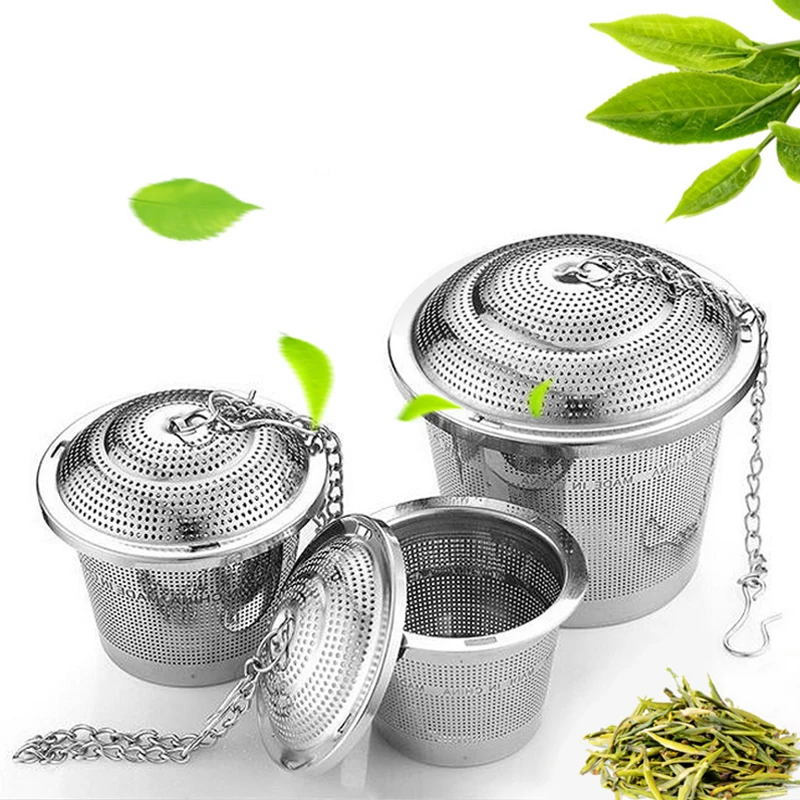 304 Stainless Steel Tea Ball Strainer Mesh Herbal Infuser Filter Tea Leaf Spice Tea Strainer for Teapot Kitchen Tool