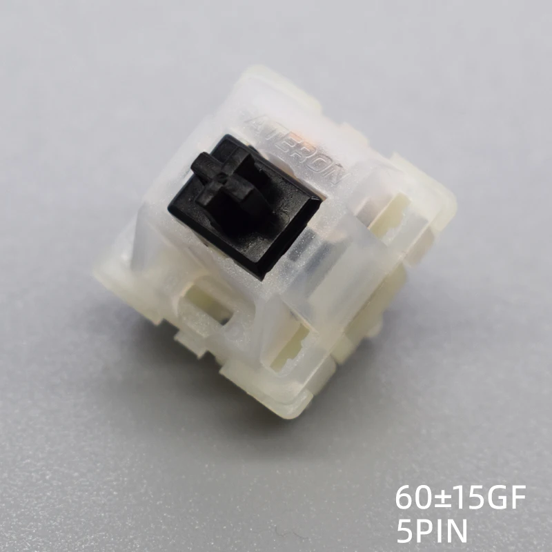 Gateron-interruptor negro para teclado, accesorio lineal, suave, 60g, 5 pines