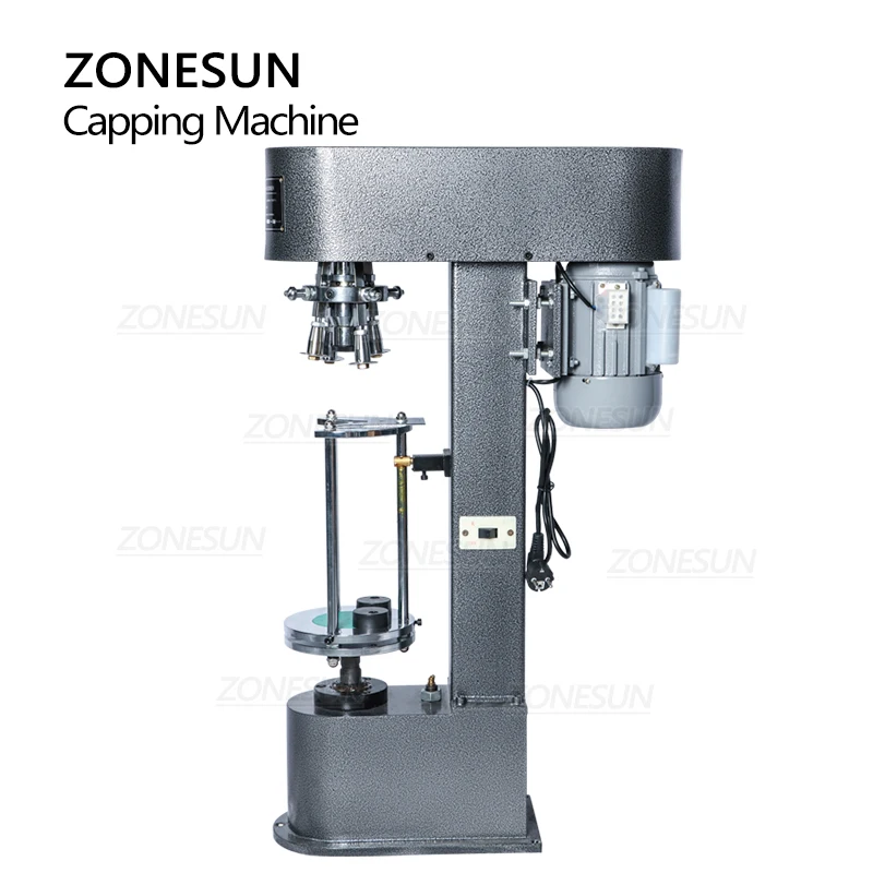 ZONESUN Desktop Semi automatico succo di birra bevanda bottiglia Ropp tappo in metallo coperchio avvitatore tappatrice