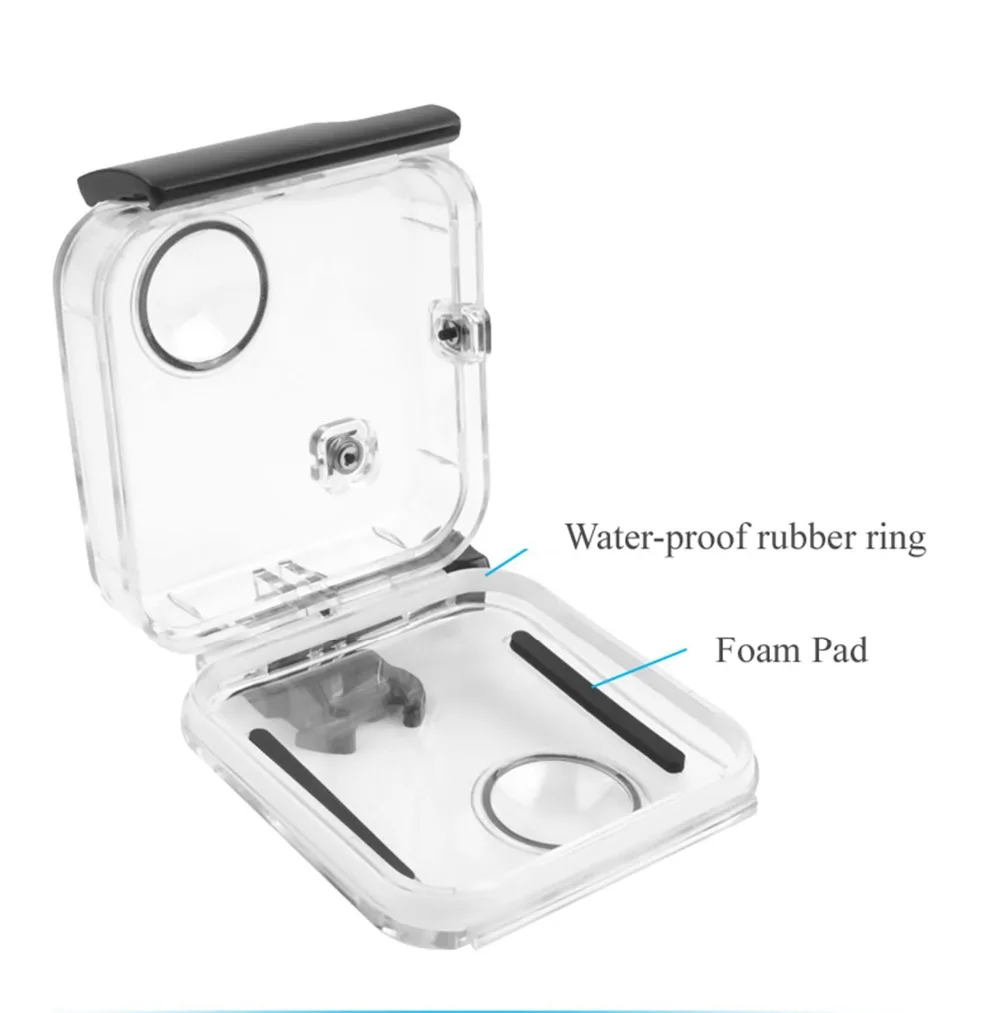 45 متر تحت الماء مقاوم للماء اكسسوارات ل GoPro فيوجن 360 درجة كاميرا واضح الغوص مثبت مضاد للماء حماية