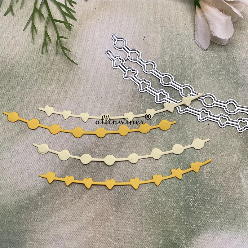 Circle heart chain Metal Cutting Dies Stencils Die Cut for DIY Scrapbooking Album Paper Card Embossing
