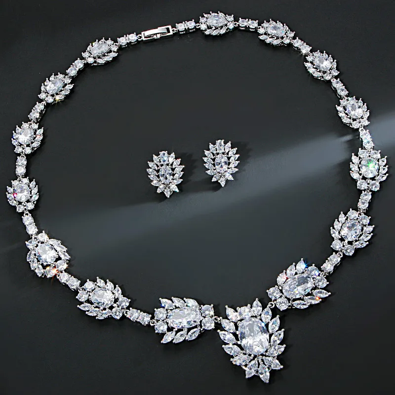 

CC Party Wedding Accessories Necklace Earrings Set for Women Bridal Engagement Jewellery 100% Handmade Bijoux