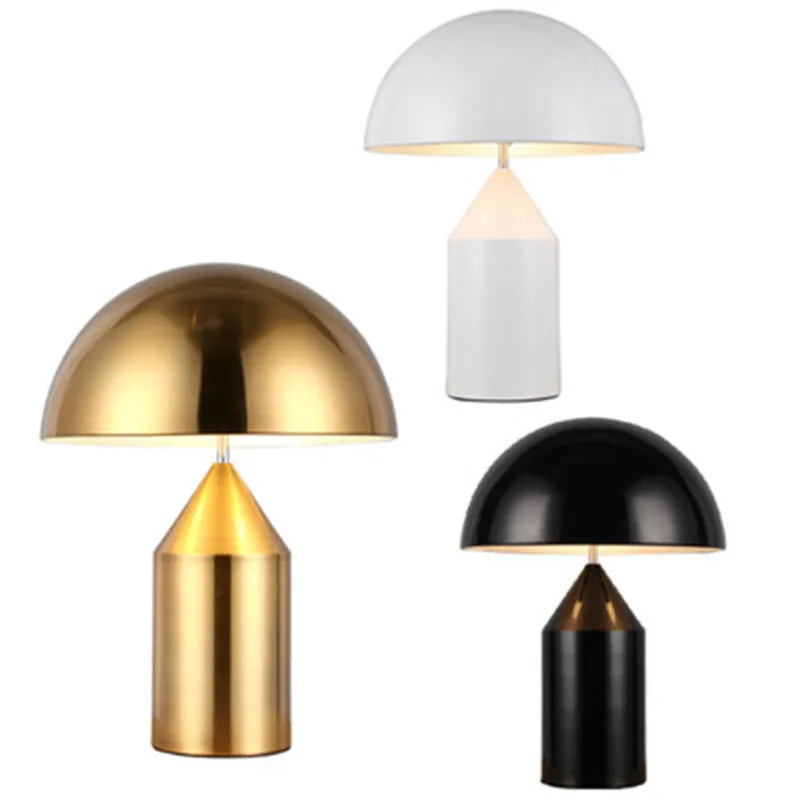 

Hardware mushroom head lamp creative designer living room bedroom bedside lamp study lamp Nordic personality mushroom table lamp