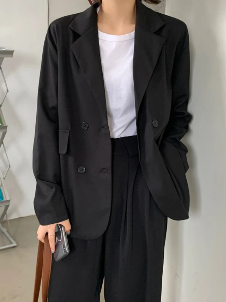 Blazer à manches longues pour femme, veste décontractée, poches, manteau de costume de travail, de bureau, solide, Slim, mode, printemps automne