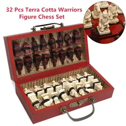 Wooden Antique Chinese Chess Pieces Set Board Game Family Leisure Toys Chinese Chess