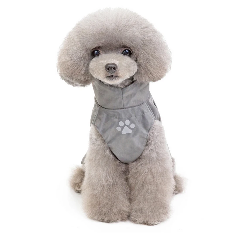 Small Dog Raincoat Winter Dog Clothes Waterproof Jacket Coat Night Reflective Dog Clothes Puppy Raincoat Winter Jacket Coat