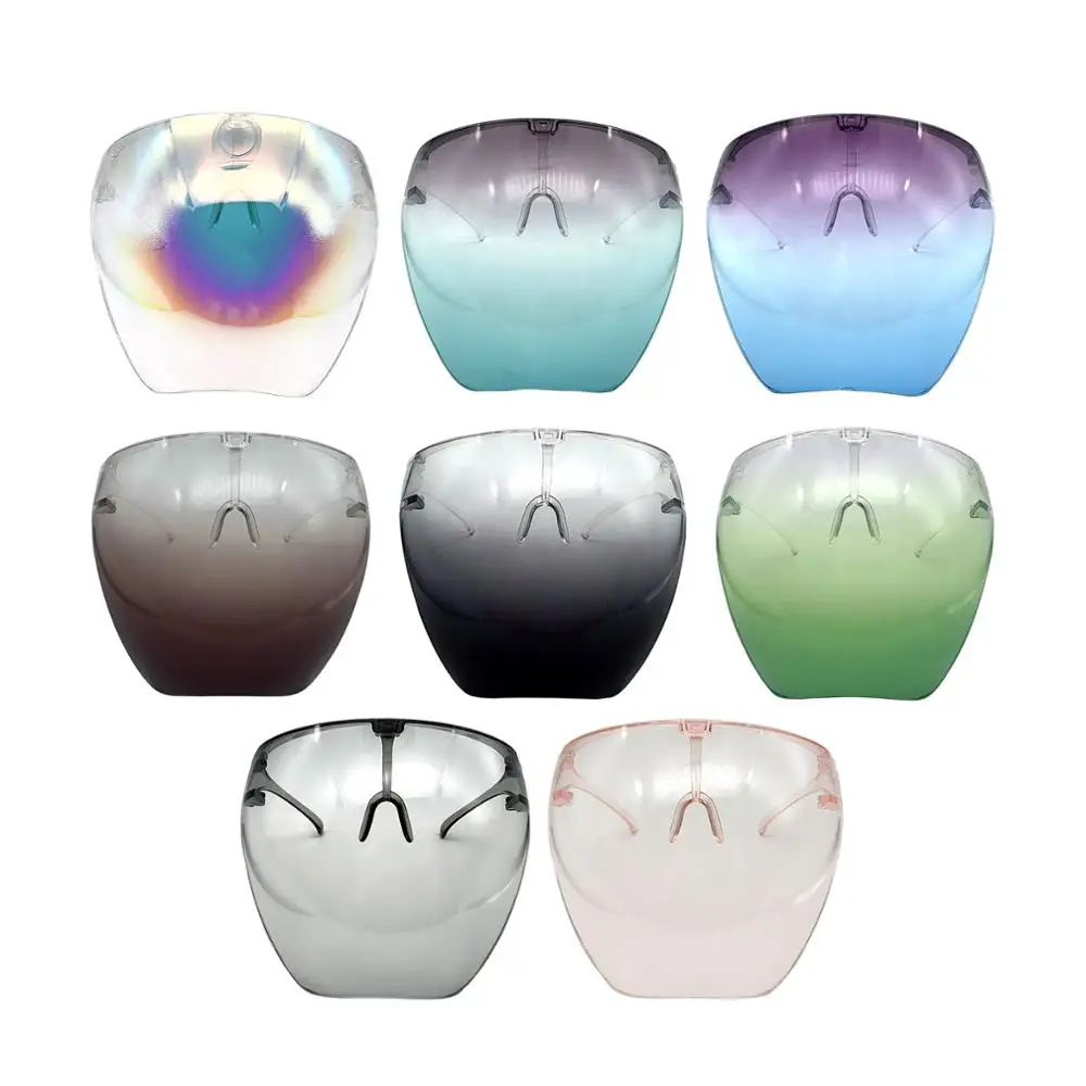 Colorful Face Shield Helmet Protective Mask Transparent Mouth Cover Durable Mask mbine Plastic Reusable Clear Face Masks Goggles