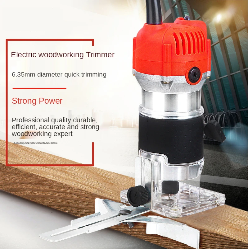 

650W Electric Wood Milling Slotting Machine Woodworking Engraving Machine Hole Drilling Machine Electric Tool Household Copper 3