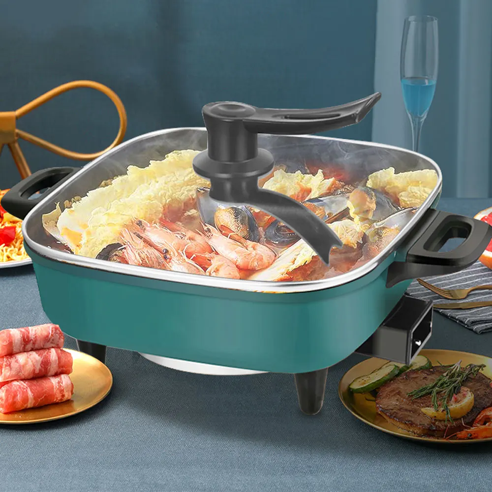 5L Electric Hot Pot Household Multifunctional Non-Stick Electric Skillet Large Capacity Mandarin Duck Plug-In One-Piece