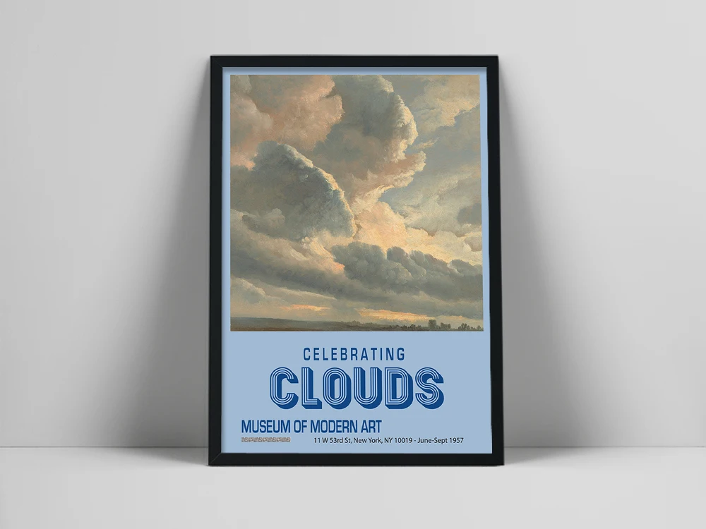 Abstract Landscape Sky Colorful Celebrating Clouds Canvas Painting Posters and Print Modern Wall Art Pictures for Living Room