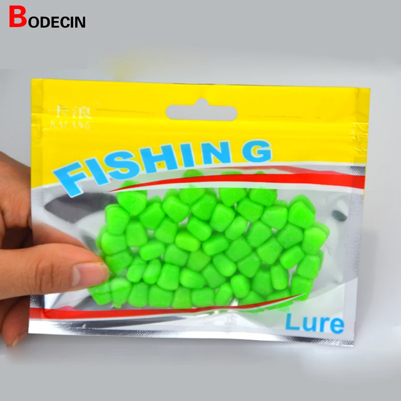 50pcs Corn Smell Carp Fishing Lure Silicone Soft Plastic Bait Tackle Floating Lures China Accessories Fish Artificial Set Pond