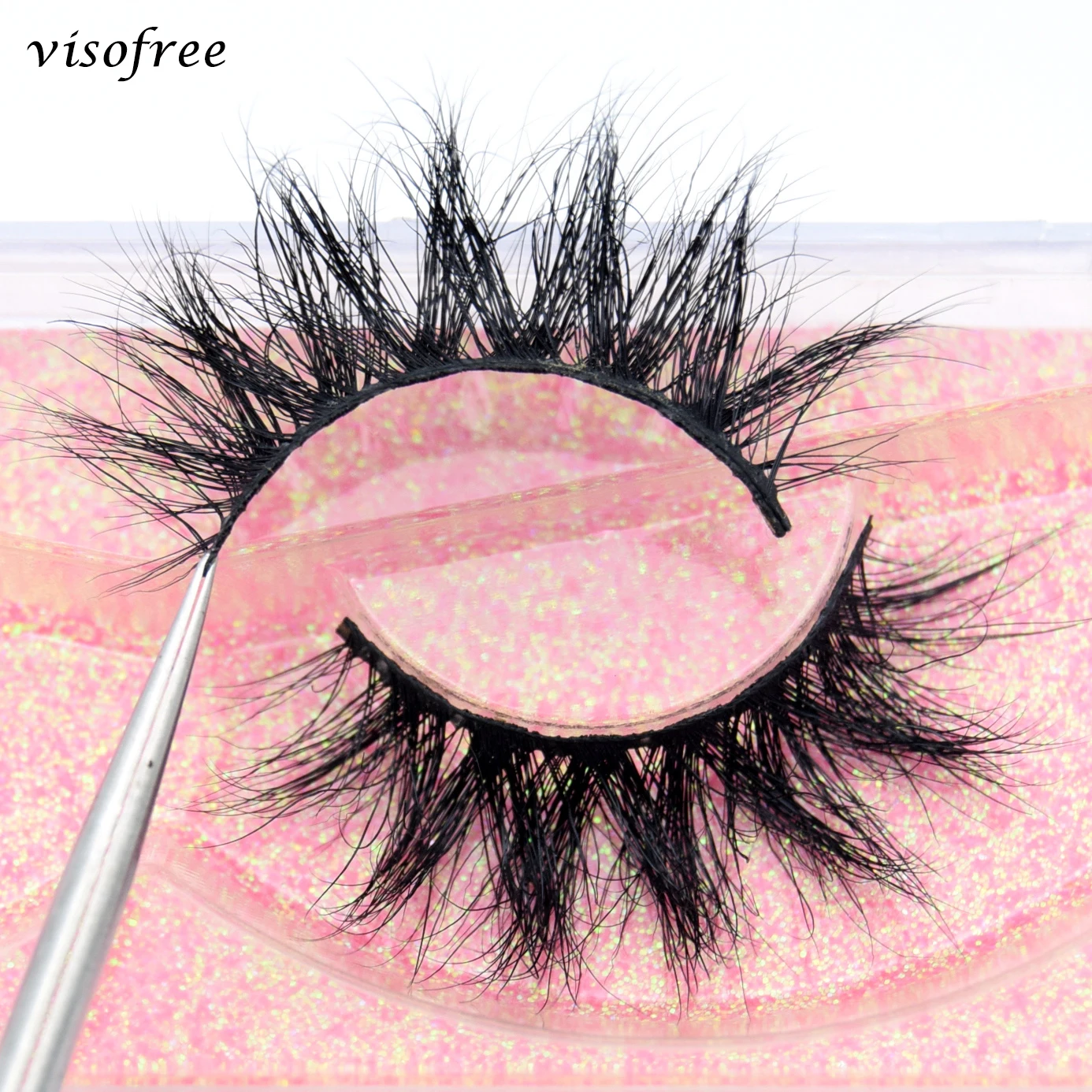 Visofree Makeup Eyelashes 3D Mink Lashes Fluffy Soft Wispy Volume Natural long Cross False Eyelashes Eye Lashes Reusable Eyelash