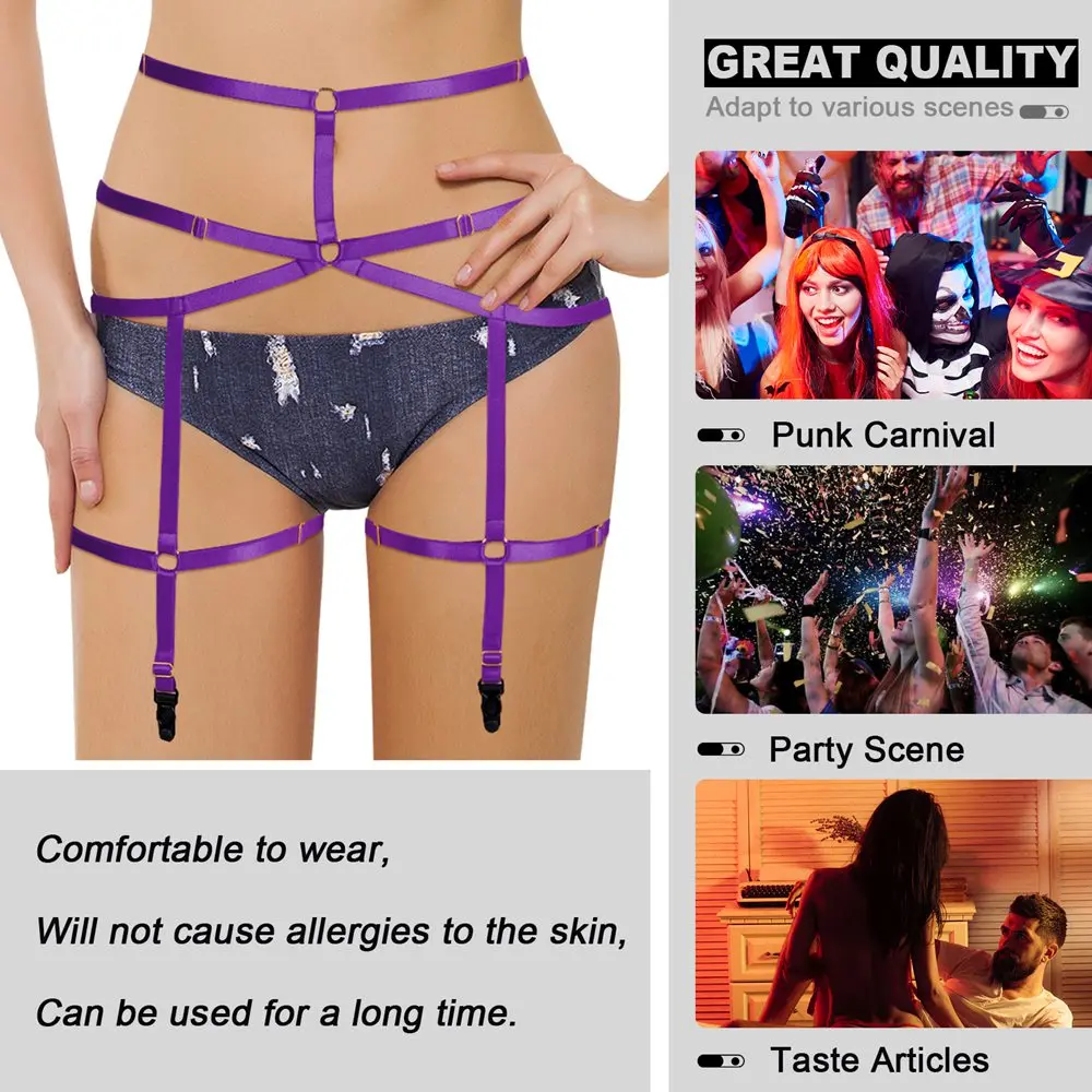 

Punk Costume Sexy Leg Garter Strap Harness Fashion For Women Fetish Lingerie Suspender Stockings Sword Belt Bondage Buttckus