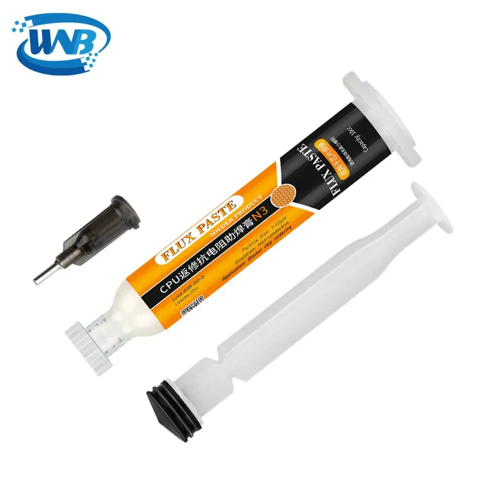 WNB N3 10cc Syringe Lead-Free Solder Flux No-Clean High-Activity Welding Paste Soldering Advanced Mild Rosin For PCB BGA Repair