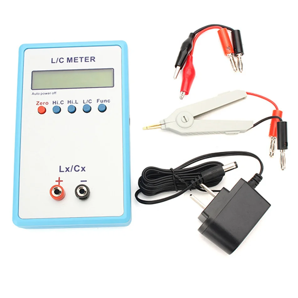 

LC200A L/C Inductance Capacitance Meter Digital Bridge LCR Table Blue LCD Display Inductance Capacitance Handheld