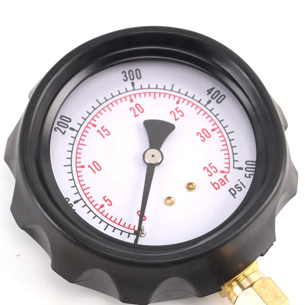 Engine Oil Transmission Pressure Tester Gauge Diagnostic Test Kit 500 PSI for Car Motorcycle