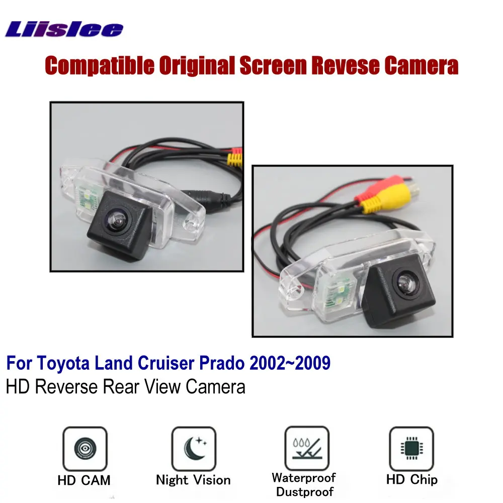 Voor Toyota Land Cruiser Prado 2002-2009 Achteruitkijkcamera Adapter Rca Hd Ccd Cam Oem Display Omkeren Beeld Upgrade Kit