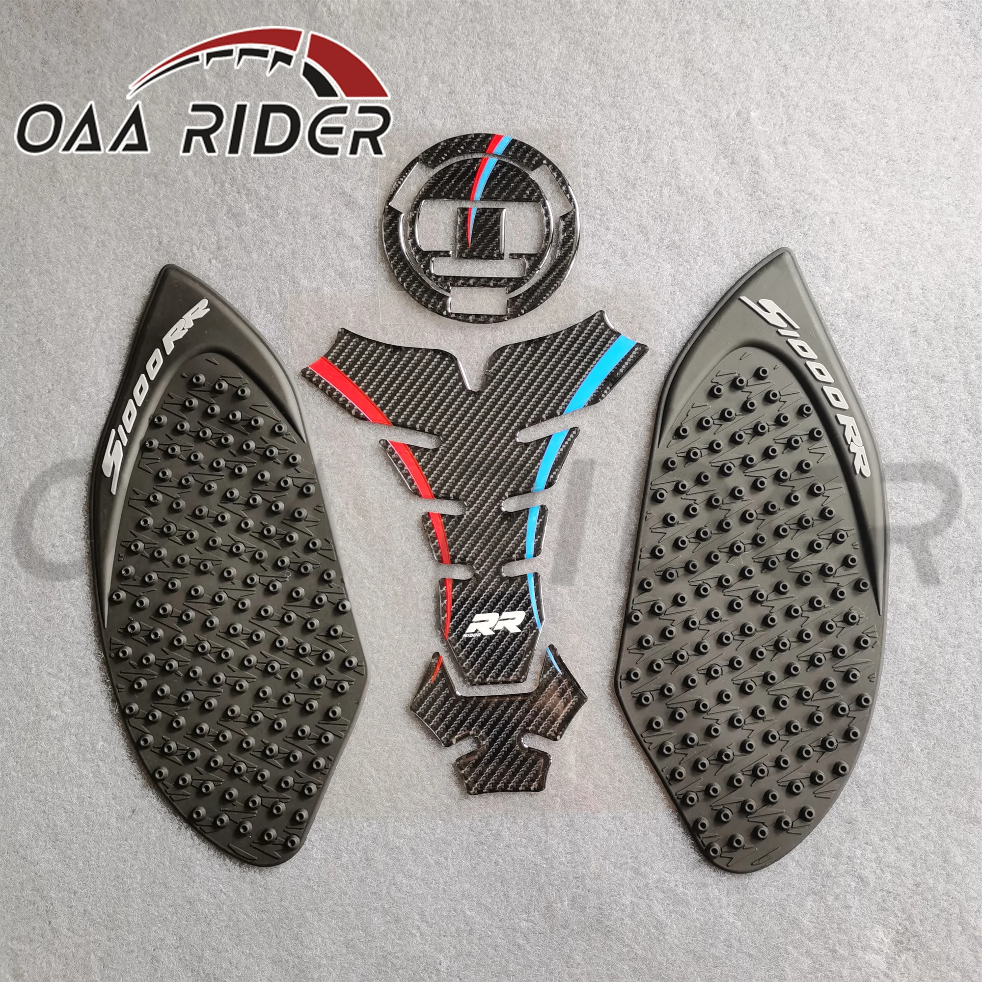 3D Carbon Fiber Sticker Decal Tank Pad Cover Cas Fuel Cap Body Side Grip For BMW S1000RR HP4 2009 2010 2011 2012 2013 2014 2015