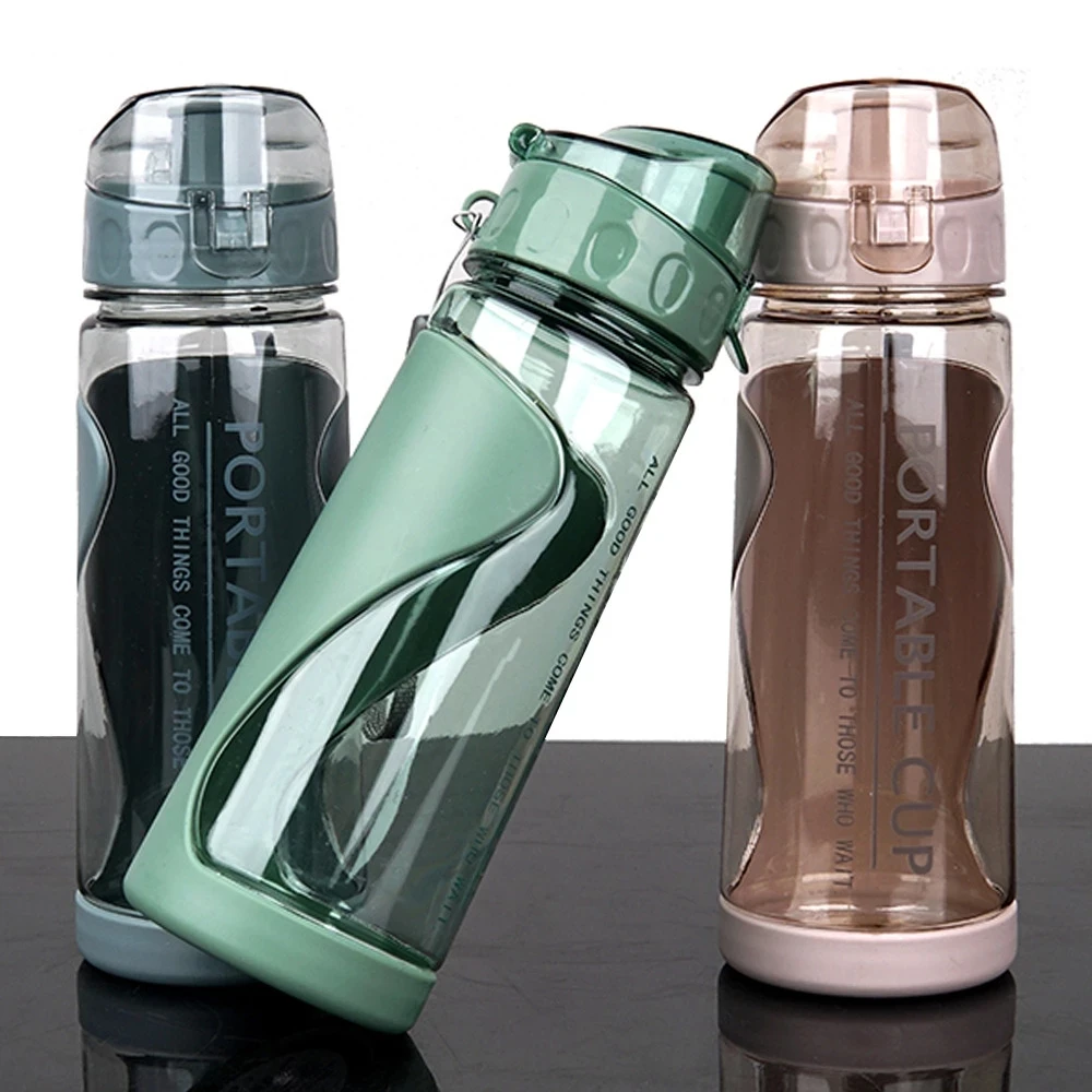 570ml Water Bottle Sport Gym Leak-proof Drop-proof Portable Shaker Mug Outdoor Camping Cycling Sports Kettle Drink Water Cup