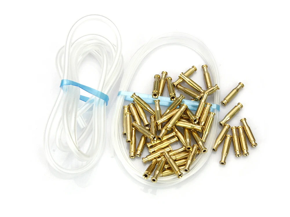 Bottle Tubes Brass Metal Tubes Fly Tying Materials +Liner Tube+Junction Tubeing-50pcs per pack(Gold) )