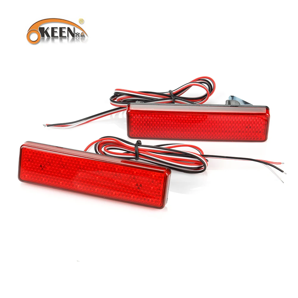 OKEEN 2x Car LED Rear Bumper Reflector Light for Renault Trafic Master Primastar Opel Tail Lamp Driving Brake Light OEM 9160858