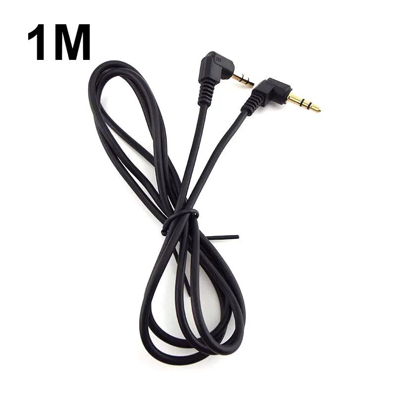 0.5M 1M Audio Cable 3.5mm Male to Male 90 Degree Angle Car AUX Speaker Stereo MP4 MP5 Audio Line Cord PVC