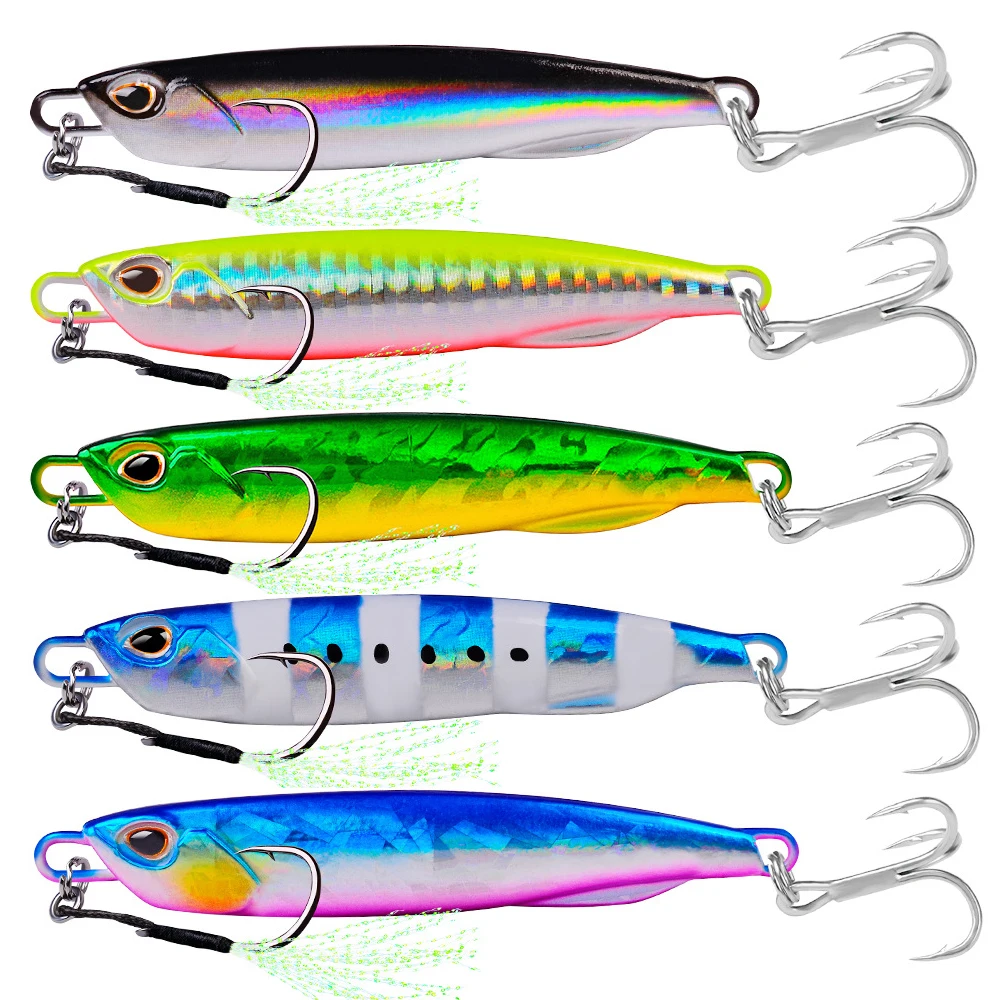 5 Pcs/lot 2021 New Metal Jigs Baits 10g 15g 20g 30g 40g 50g 60g Cast Fishing Lures Trout Hard Tackle Pesca Fish Jigging Set