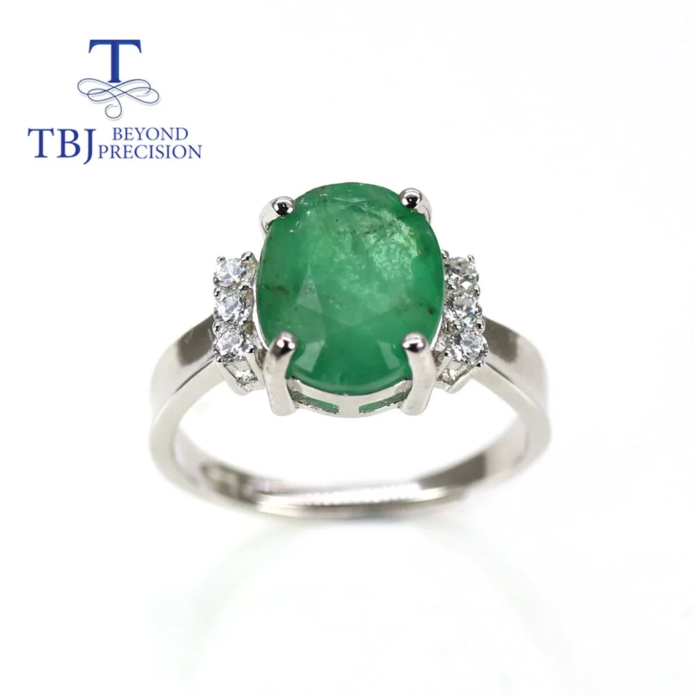 

Luxury Natural Emerald oval 9*11mm zambia gemstone adjustable Ring 925 sterling silver Fine jewelry Anniversary Engagement gift