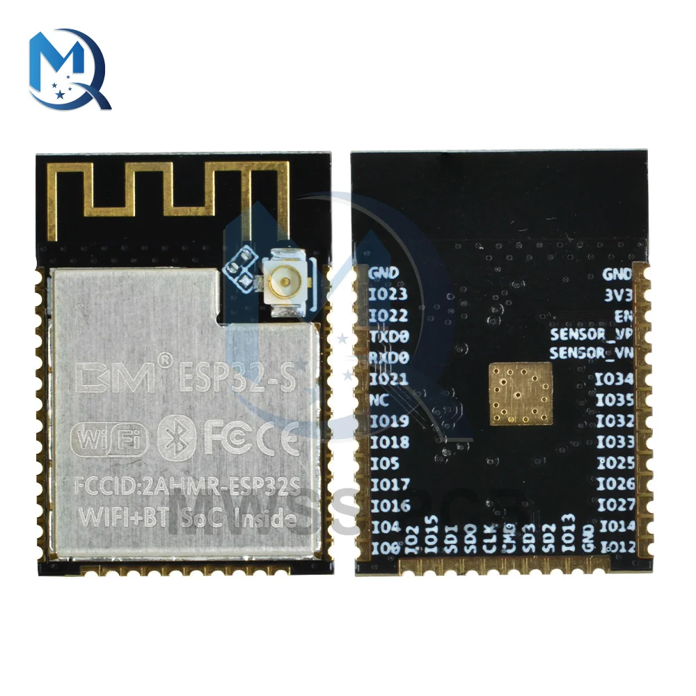 ESP32S ESP-32S WIFI moduล bezprzewodowy Bluetooth ESP32 szeregowy do dwurdzeniowy 32 bitowy procesor listwa zasilajฤ
ca 2.4GHz IPEX antena dla Arduino