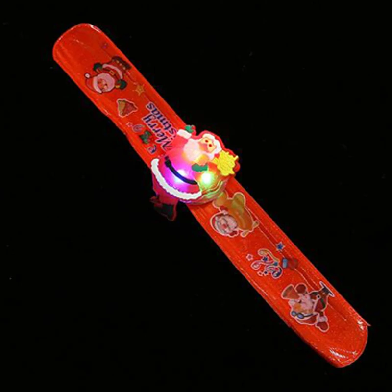 Led Christmas Bangle Watch Boys Girls Flash Wrist Band Light Glow Bracelets for Santa Claus Christmas Glowing Party Supplies