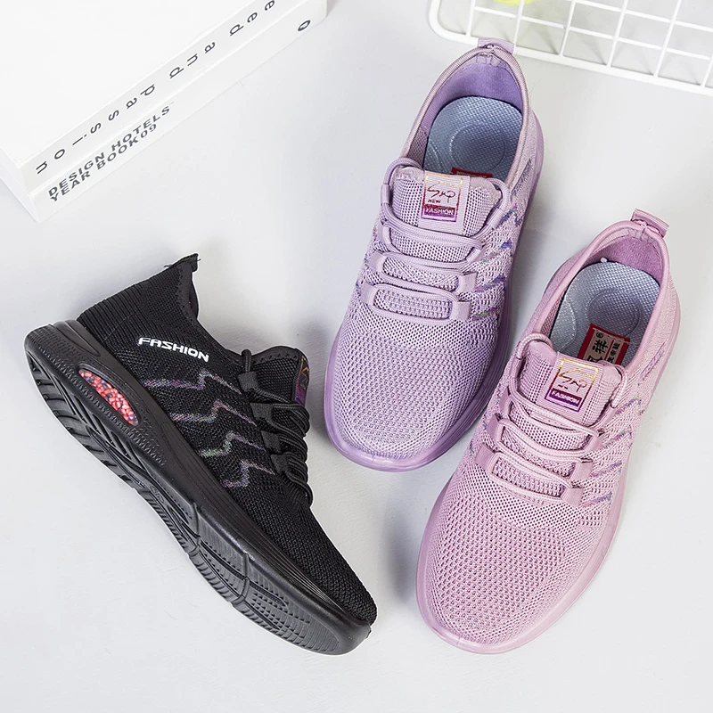 Summer Fashion Women Platform Sneakers Purple Mesh Comfort Running Shoes Designer Femme Trainers Buffalo Soft Female Shoes