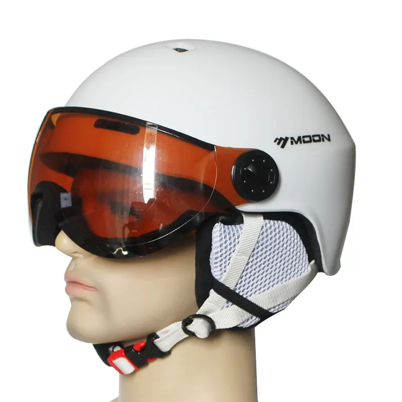 Moonスキーヘルメットゴーグル黒人女性52-63cm大人の子供用スキー