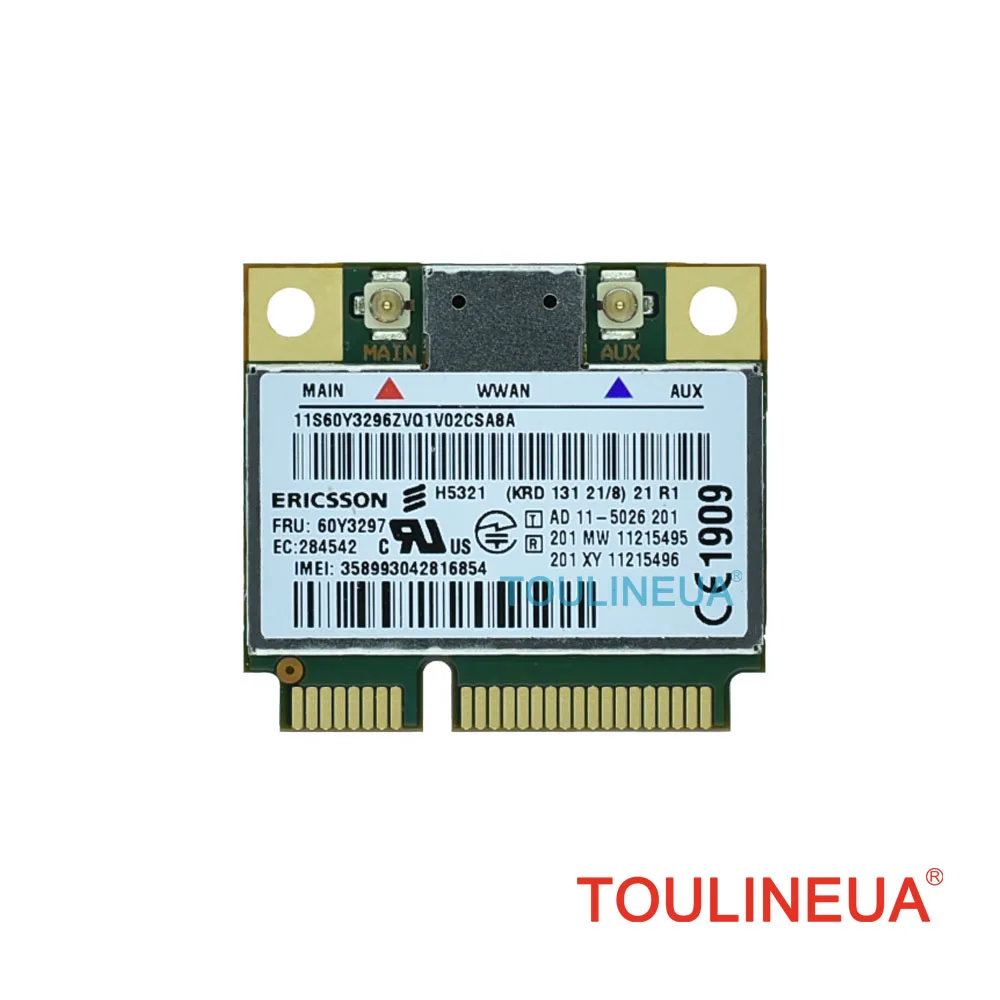 Tarjeta de red H5321 H5321gw FRU 60Y3297 04W3786 3G WWAN para Lenovo thinkpad X230 T520 T430 T430I W530 E535 E335