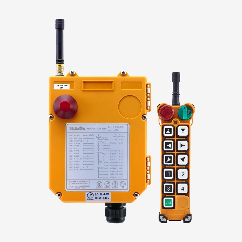 Telecontrol F24-10D 10 dwustopniowy przemysłowy bezprzewodowy podnośnik dźwigowy przełącznik zdalnego sterowania z nadajnik-odbiornik