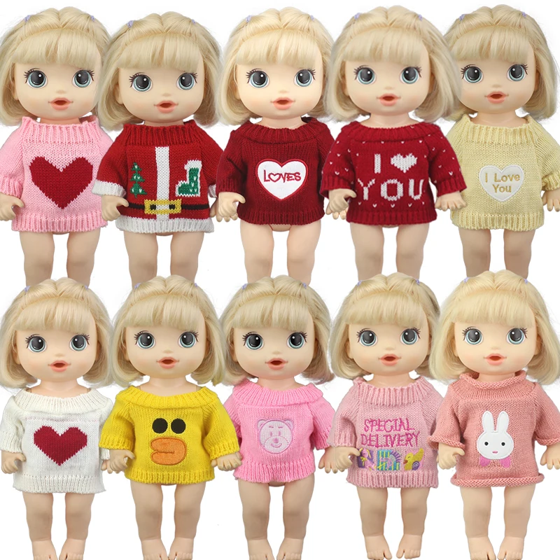 2021 Doll Sweater Clothes  For 12 Inch 30CM Baby Alive Doll Toys Crawling Doll Accessories