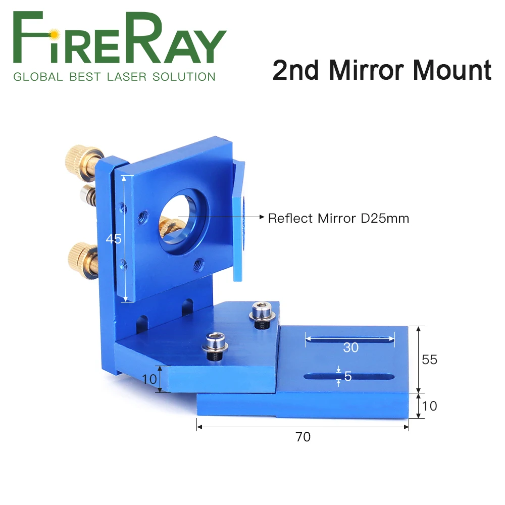 Fireray Co2 Laser Head Set Reflective Mirror 25mm & Focus Lens 20mm Integrative Mount For Co2 Laser Engraving and Cutter Machine