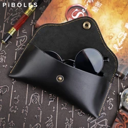 Genuine Leather Glasses Case Box Handmade Eyeglasses Pouch Luxury Glasses Bag Eyewear Holder Cover For Men, Women