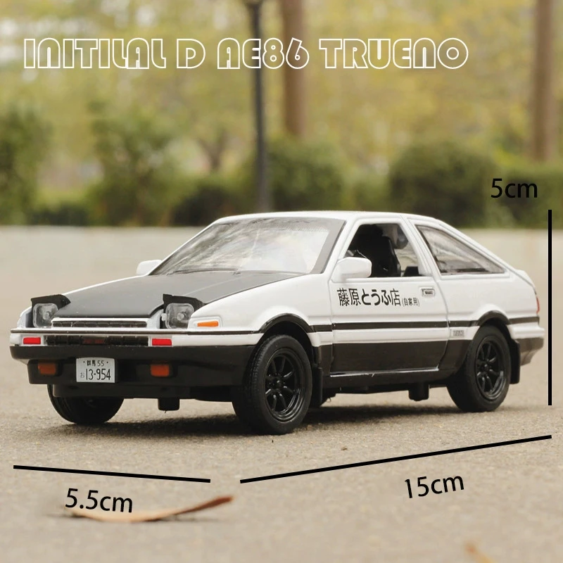 1:28 INITIAL D AE86 Alloy Toy Alloy Car Diecasts & Toy Vehicles Car Model Miniature Scale Model Car Toys For Children